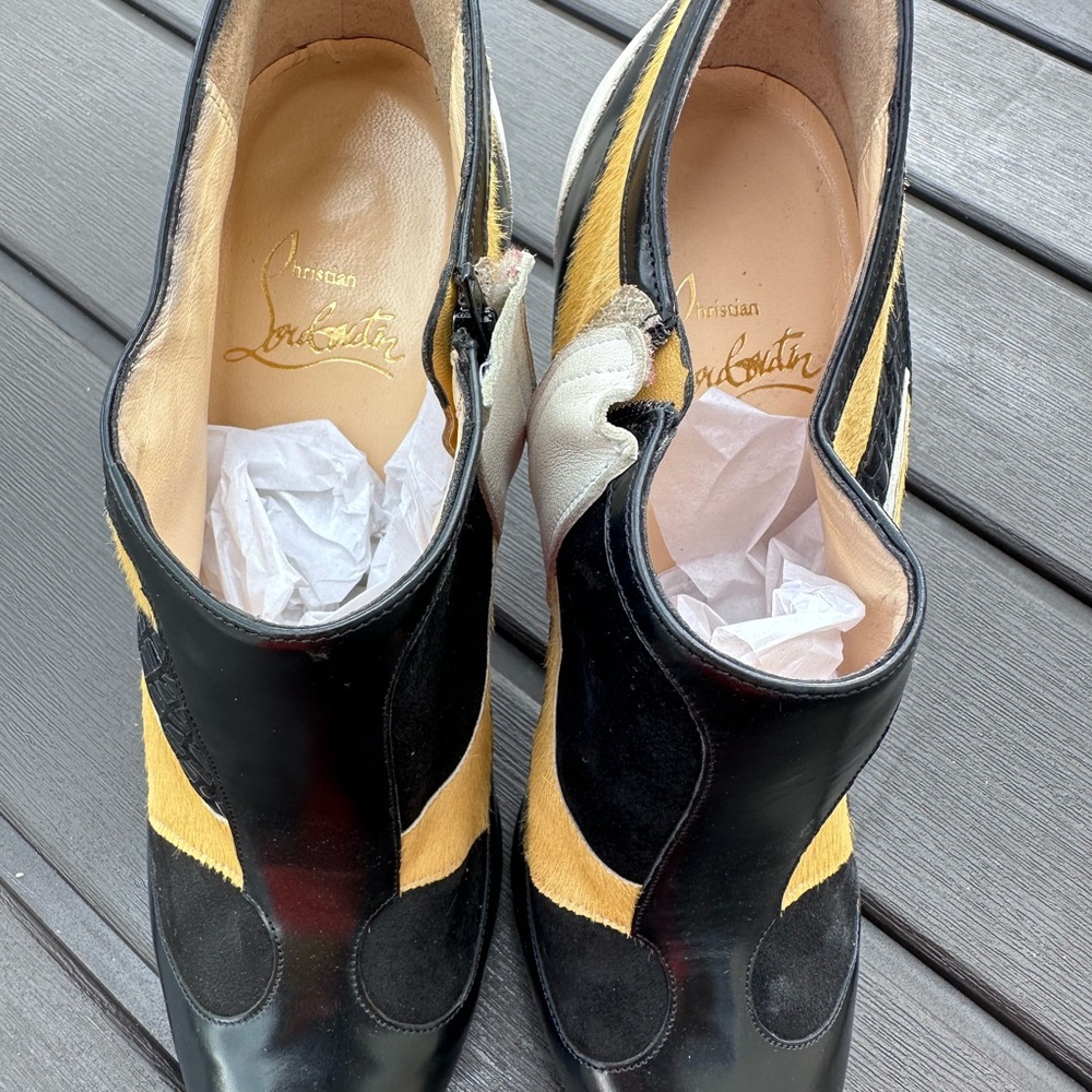 Christian Louboutin multicolor 3 inch bootie - Picture 4 of 6